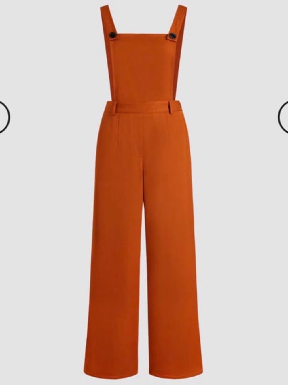 Cider Burnt Orange Wide-Leg Pinafore Jumpsuit 🍂